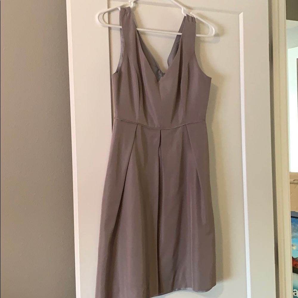 Jcrew gray bridesmaid or wedding guest dress